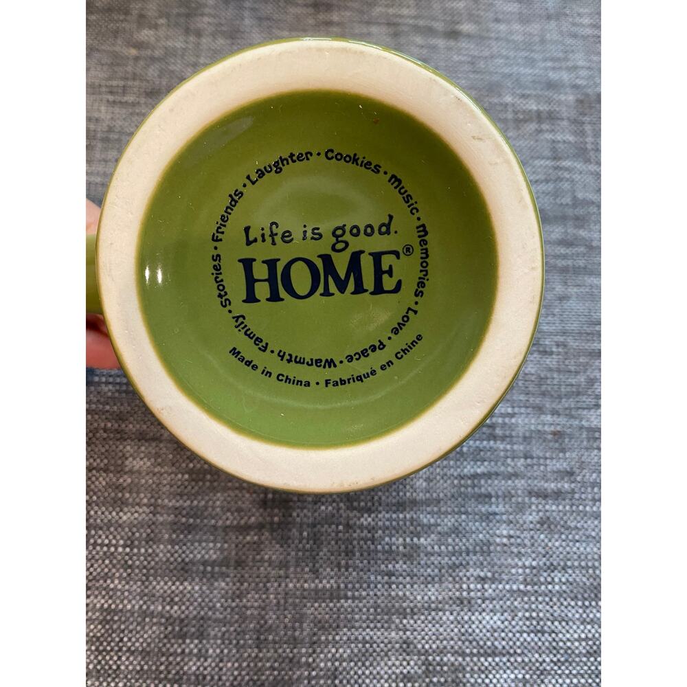 Life Is Good SEARCH ENGINE‎ Green Heavy Restaurant Style Coffee Mug FLAWLESS - Picture 4 of 6